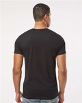 LAT 6901 Unisex Fine Jersey Tee - Blended Black - model back