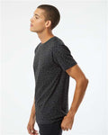 LAT 6901 Unisex Fine Jersey Tee - Black Leopard - model side