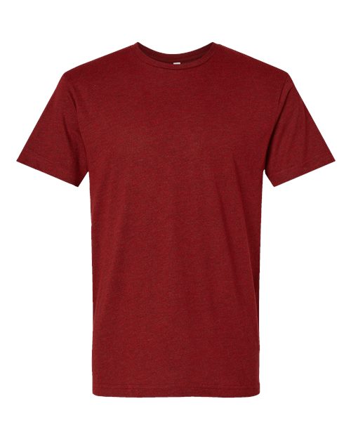 LAT 6901 Unisex Fine Jersey Tee - Cardinal Blackout - front