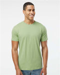 LAT 6901 Unisex Fine Jersey Tee - Sage - model front