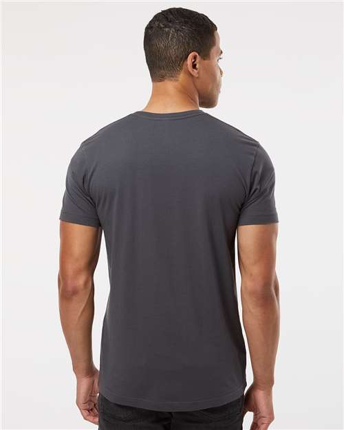LAT 6901 Unisex Fine Jersey Tee - Slate - model back
