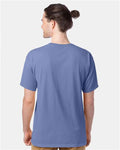 Hanes GDH100 Men's Garment-Dyed T-Shirt - Frontier Blue - model back