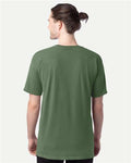 Hanes GDH100 Men's Garment-Dyed T-Shirt - Moss - model back