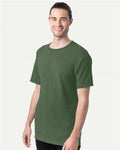 Hanes GDH100 Men's Garment-Dyed T-Shirt - Moss - model side