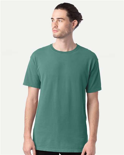 Hanes GDH100 Men's Garment-Dyed T-Shirt - Cactus - model front
