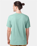 Hanes GDH100 Men's Garment-Dyed T-Shirt - Honeydew - model back