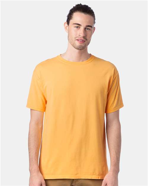 Hanes GDH100 Men's Garment-Dyed T-Shirt - Butterscotch - model front