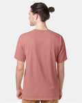 Hanes GDH100 Men's Garment-Dyed T-Shirt - Mauve - model back