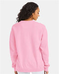 Hanes GDH400 Unisex Garment-Dyed Crewneck Sweatshirt - Cotton Candy - model back