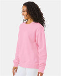 Hanes GDH400 Unisex Garment-Dyed Crewneck Sweatshirt - Cotton Candy - model side