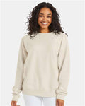 Hanes GDH400 Unisex Garment-Dyed Crewneck Sweatshirt - Parchment - model front