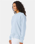 Hanes GDH400 Unisex Garment-Dyed Crewneck Sweatshirt - Soothing Blue - model side