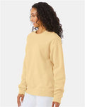 Hanes GDH400 Unisex Garment-Dyed Crewneck Sweatshirt - Summer Squash Yellow - model side