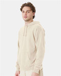 Hanes GDH450 Unisex Garment-Dyed Hooded Sweatshirt - Parchment - model side