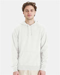 Hanes GDH450 Unisex Garment-Dyed Hooded Sweatshirt - White - model front