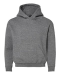 LAT 2296 Youth Hoodie Sweatshirt - Granite Heather - front