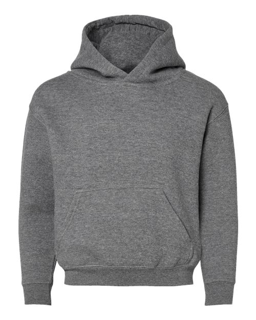 LAT 2296 Youth Hoodie Sweatshirt - Granite Heather - front
