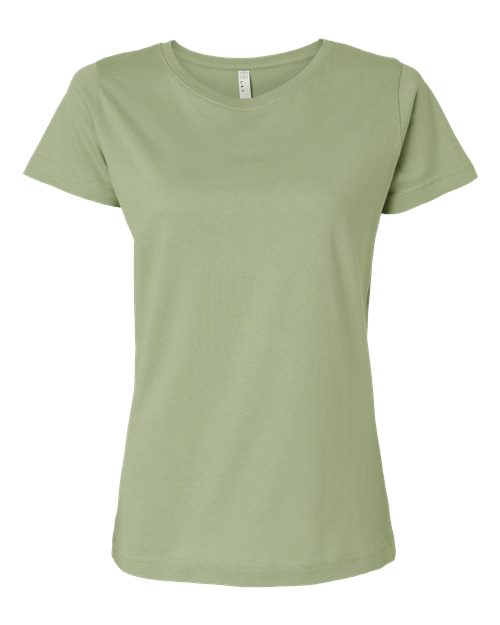 LAT 3516 Women's Fine Jersey Tee - Sage - front
