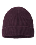 Richardson 146R Waffle Cuffed Beanie - Burgundy - back