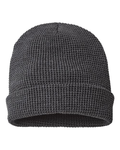 Richardson 146R Waffle Cuffed Beanie - Heather Charcoal - back