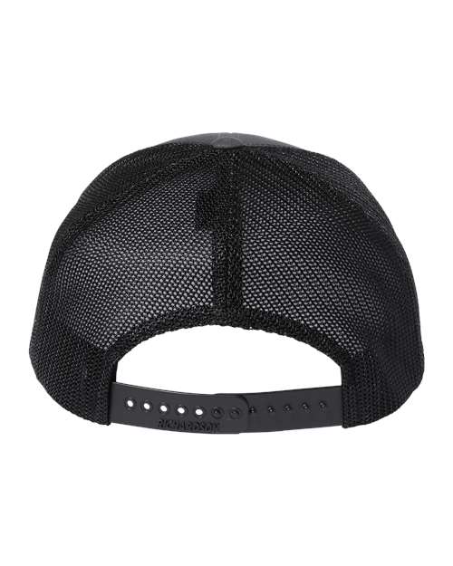 Richardson 112PL 112+ R-Flex Adjustable Trucker Cap - Charcoal/ Black - back