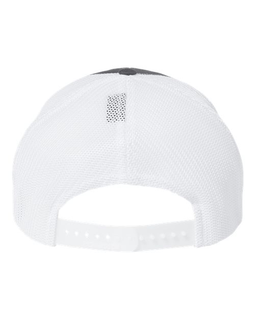 Richardson 112PL 112+ R-Flex Adjustable Trucker Cap - Charcoal/ White - back