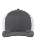 Richardson 112PL 112+ R-Flex Adjustable Trucker Cap - Charcoal/ White - front