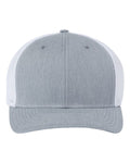 Richardson 112PL 112+ R-Flex Adjustable Trucker Cap - Heather Grey/ White - front
