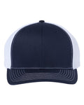 Richardson 112PL 112+ R-Flex Adjustable Trucker Cap - Navy/ White - front