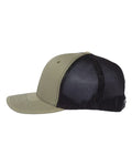Richardson 112PL 112+ R-Flex Adjustable Trucker Cap - Loden Green/ Black - side