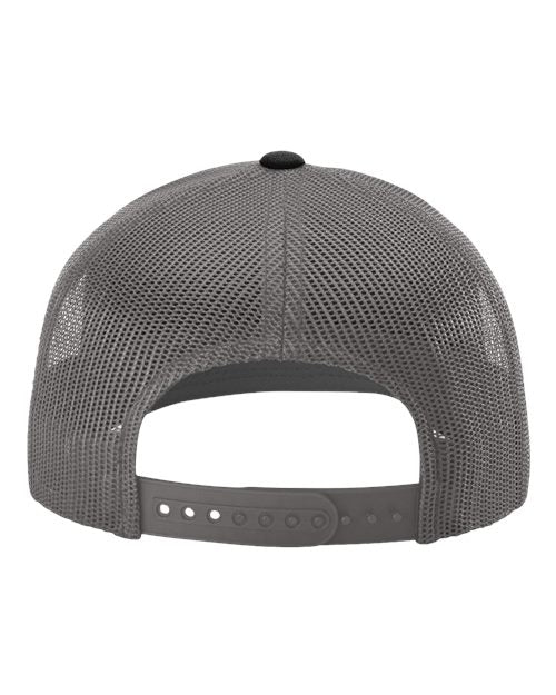 Richardson 112RE Sustainable Trucker Cap - Black/ Charcoal - back