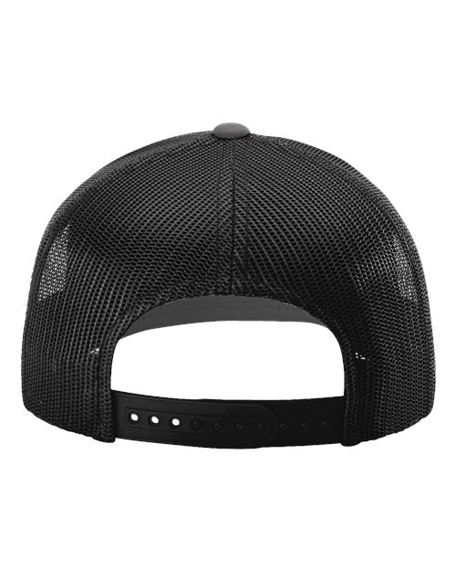 Richardson 112RE Sustainable Trucker Cap - Charcoal/ Black - back