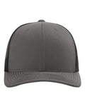 Richardson 112RE Sustainable Trucker Cap - Charcoal/ Black - front