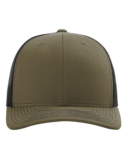 Richardson 112RE Sustainable Trucker Cap - Loden/ Black - front