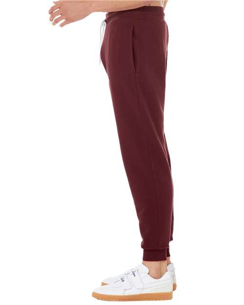 Bella + Canvas 3727 Sponge Fleece Joggers - Maroon - side