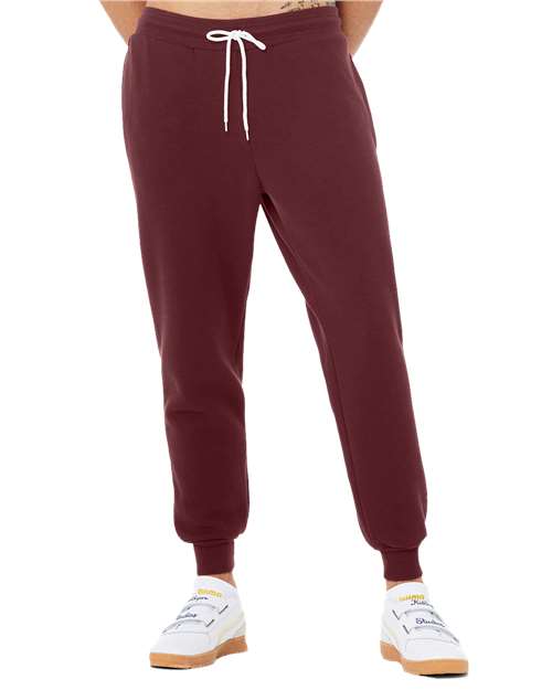 Bella + Canvas 3727 Sponge Fleece Joggers - Maroon - front