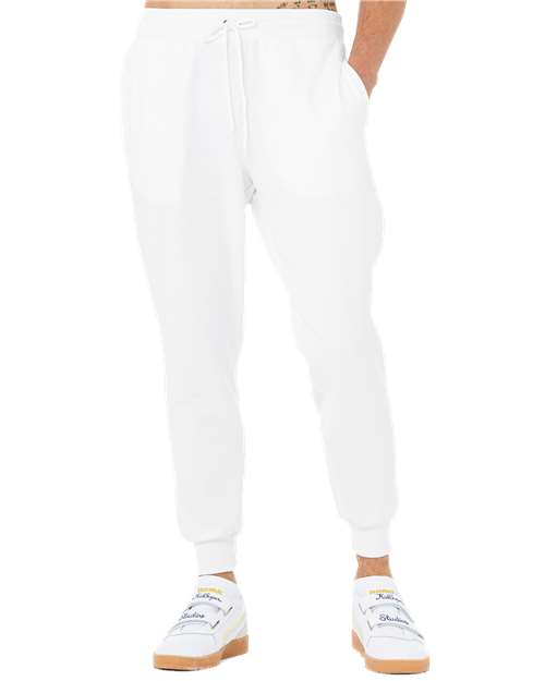 Bella + Canvas 3727 Sponge Fleece Joggers - White - front