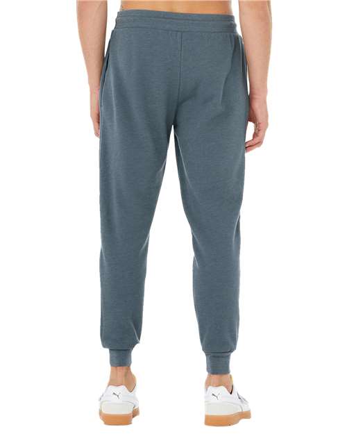 Bella + Canvas 3727 Sponge Fleece Joggers - Heather Slate - back
