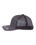 Yupoong 6606 Retro Trucker Cap - Dark Heather Grey - side