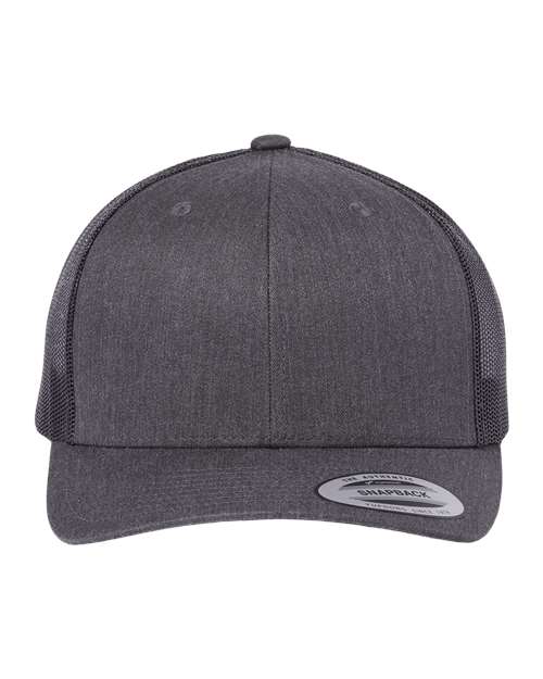 Yupoong 6606 Retro Trucker Cap - Dark Heather Grey - front