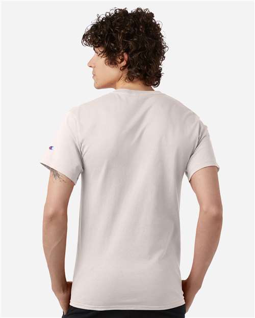 Champion T425 Unisex Classic T-Shirt - Body Blush - model back