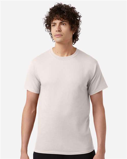 Champion T425 Unisex Classic T-Shirt - Body Blush - model front