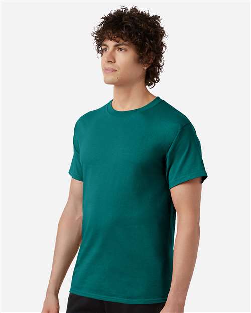 Champion T425 Unisex Classic T-Shirt - Emerald Green - model side