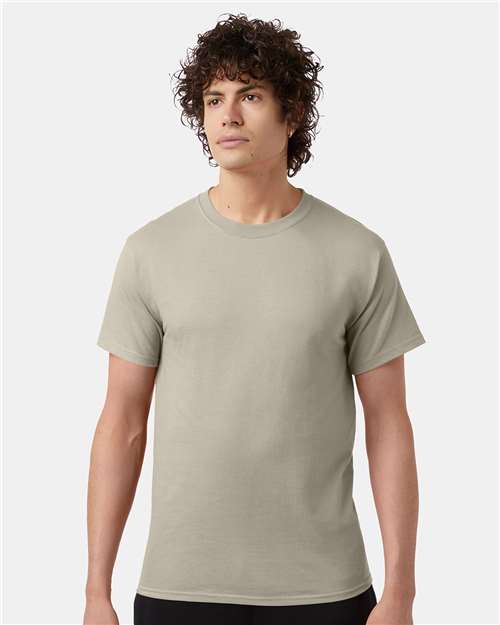 Champion T425 Unisex Classic T-Shirt - Sand - model front