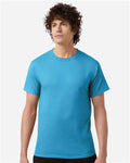 Champion T425 Unisex Classic T-Shirt - Blue Lagoon - model front