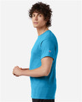Champion T425 Unisex Classic T-Shirt - Blue Lagoon - model side