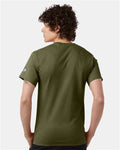 Champion T425 Unisex Classic T-Shirt - Fresh Olive - model back