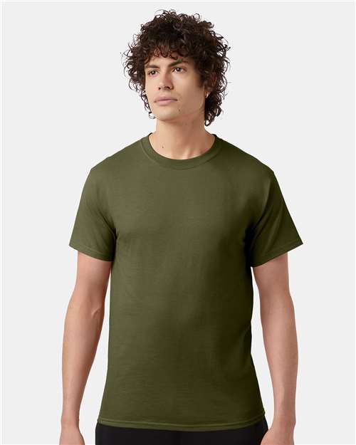 Champion T425 Unisex Classic T-Shirt - Fresh Olive - model front