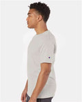 Champion T425 Unisex Classic T-Shirt - Oatmeal Heather - model side