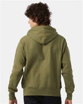 Champion S101 Unisex Reverse Weave Hooded Sweatshirt - Fresh Olive - model back
